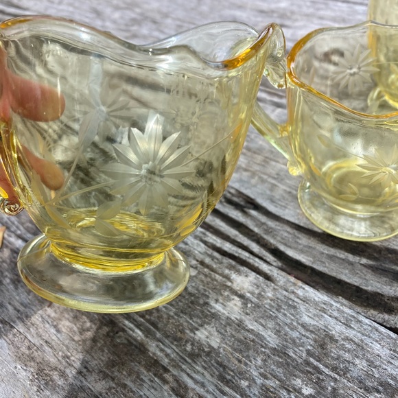 lancaster Dining Vintage Lancaster Yellow Depression Glass Jubilee